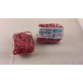 Gumičky červené pr. 80mm, síla 3mm - sáček 15gr