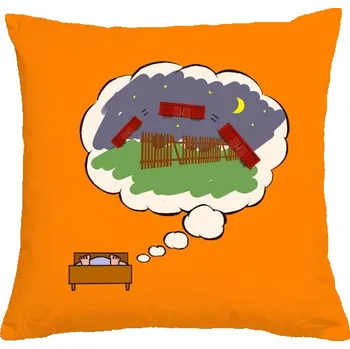 Polštář Polštář bavlněný s potiskem Polštář pro milovníky vlaků