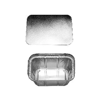 Jednorázové nádobí Miska hranatá ALU 250 ml včetně víčka [20 ks]