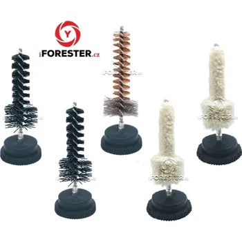 Čištění zbraně ODEON OPTICS Sada pro čistění komory - 2x nylonový kartáč, 2x bavlněný vytěrák, 1x mosazný kartáč Ráže: 5.6 mm / .22 cal