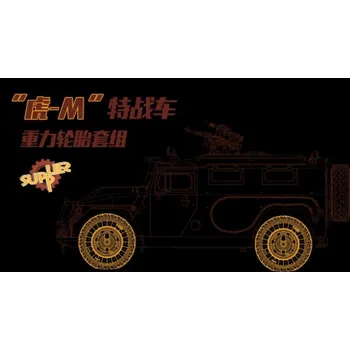 Plastikový model Meng 1/35 Russian GAZ 233115 "Tiger-M" SpN SPV Sagged Wheel Set