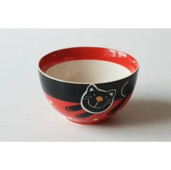 ČERNEVNÁ MISTIČKA S ČERNOU KOČKOU (Miska s kočkou )