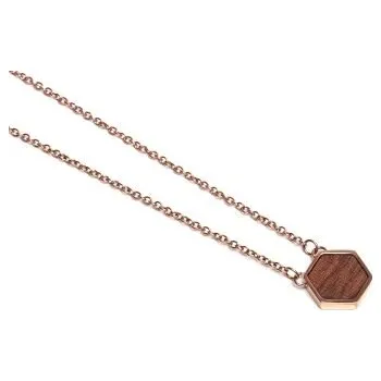 Náhrdelník Náhrdelník s dřevěným detailem Rea Necklace Hexagon s možností výměny či vrácení do 30 dní - JWN15
