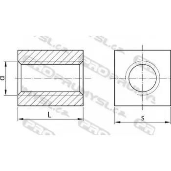 Matice Matice trapézová čtyřhranná DIN 103 Tr30x6