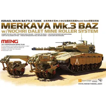 Plastikový model Meng 1/35 Israel Main Battle Tank Merkava Mk.3 Baz w/Nochri Dalet Mine Roller System