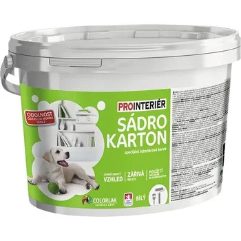barva na zeď Colorlak ProInteriér Sádrokarton V2531 15 kg bílá