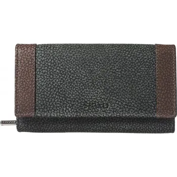 Peněženka Dámská kožená peněženka Segali SG61288 WO černá / hnědá broušená kůže