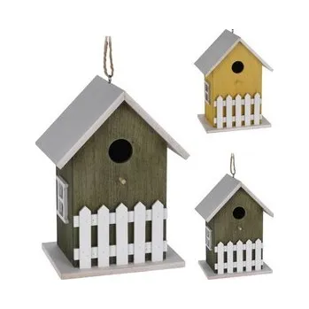 Hnízdní budka budka ptačí zahnizďovací 12x16x23cm dřevěná mix barev