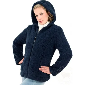 Dámská bunda z ovčí vlny Barbara tmavě modrá, Barevné varianty Modrá, Velikosti L 200-100-00017