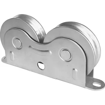 Pohon brány Dvojité pojezdové kolečko ø80 mm s konzolou s V drážkou pro kolejnicové brány - H/31V/2/80