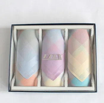 Látkový kapesník ETEX Luxusní dámské látkové kapesníky - 3 kusy L55 barevná 30x30 cm