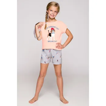 Dívčí pyžamo Taro, dětské pyžamo 2200-Hania, krátký rukáv, světle růžová, vel. 116