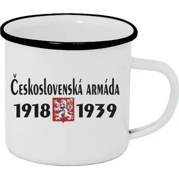 Plecháček - smaltový lem s potiskem plecháček ČS armáda 1918-1939