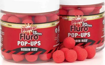 Boilies Dynamite Baits Pop-Ups & Dumbells Fluro 15 mm/70 g Robin Red
