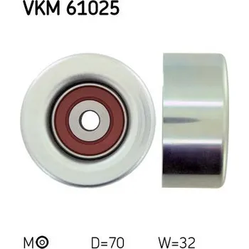 Vratná/vodicí kladka, klínový žebrový řemen SKF VKM 61025