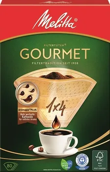 Filtr do kávovaru Melitta Gourmet kávové filtry 1×4 80 ks