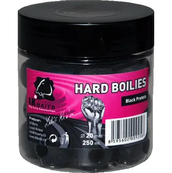 LK Baits Hard Boilies 24 mm/250 ml, Black Protein