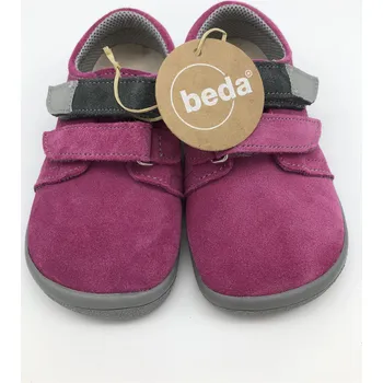 Dámská zdravotní obuv Beda Barefoot nízké REBECCA (šedý pásek) na suchý zip Velikost EU: 20, vnitřní délka: 123, vnitřní šířka: 63