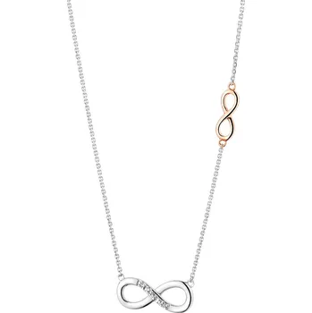 Náhrdelník Náhrdelník z bílého a růžového zlata s diamanty - nekonečno - 0,01 ct - ryzost 585 - 109.884