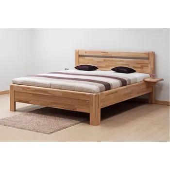 Postel BMB dvoulůžko Adriana - postel v masivu buk, dub Materiál: Masiv buk cink Antracit, Rozměr matrace: 160 x 200 cm