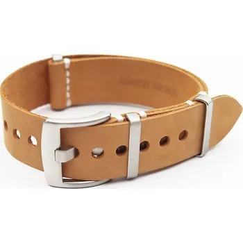 Řemínek na hodinky Řemínek k hodinkám NATO Premium - Kůže béžová šíře 20 mm