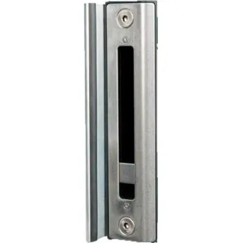 brána LOCINOX SHKW ALUM - dorazová lišta pro zadlabací zámek H-WOOD, pro profil 40 až 60 mm, pro dřevěné křídlové branky, stříbrná