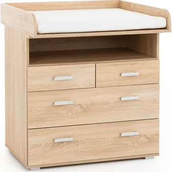 Komoda Komoda Rea Mickey s přebalovacím pultem a matrací-dub sonoma