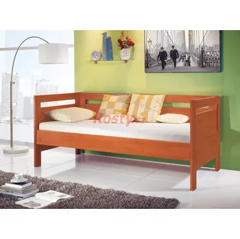 Postel BMB DŘEVĚNÁ POSTEL TINA DUB 90x210cm ROVNÉ ROHY