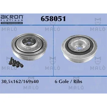 Řemenice, klikový hřídel AKRON-MALÒ 658051