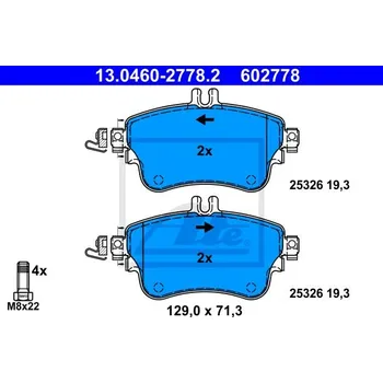 Brzdová destička ATE 13.0460-2778.2
