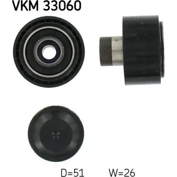 Vratná/vodicí kladka, klínový žebrový řemen SKF VKM 33060