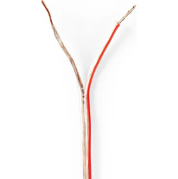 Audio kabel Nedis reproduktorový kabel 2 x 0.75 mm CCA, transparentní, 15 m (CAGW0750TR150)