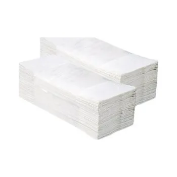 Papírový ručník Jednotlivé papírové ručníky ZZ skládané, EKONOM BÍLÉ, 1vrstvé, recykl, 250ks