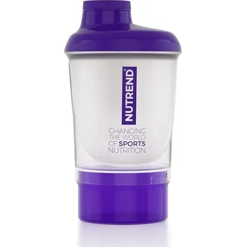 Shaker NUTREND Shaker 300 ml + zásobník fialovo průhledný