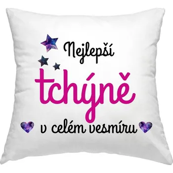 Dekorativní polštářek Polštářek Nejlepší Tchyně ve vesmíru (Velikost: 40 x 40 cm)
