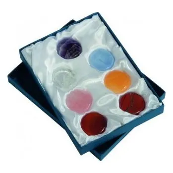 Masážní přípravek Lapis Vitalis Set čakrových polodrahokamů, 7 ks