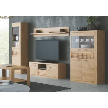 Obývací stěna Casarredo Obývací sestava NATURAL (4+5+11+12) dub ribbeck/kostka