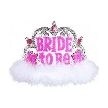 Karnevalový doplněk Korunka Bride to be bílá