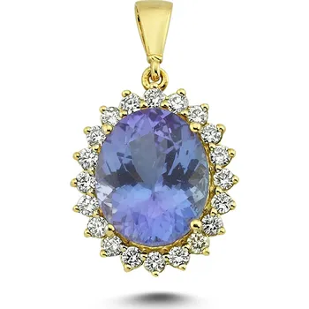 Přívěsek Lillian Vassago Zlatý přívěsek s tanzanitem a diamanty LLV11-SMP5651-01-TAN