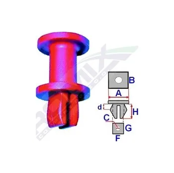 Matice Rozpínací matice pro zadní kryt podvozku Romix A82021 - 10 ks