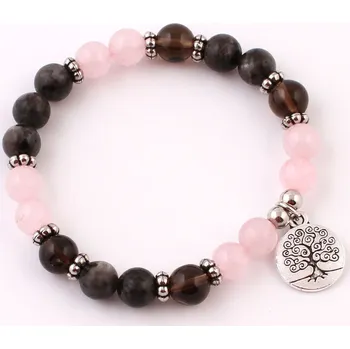 Souprava šperků Náramek Strom života růženín a labradorit