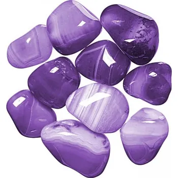 Přírodní kámen Achát fialový barvený M, 250 g
