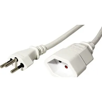 Napájecí kabel Value Kabel síťový prodlužovací Švýcarsko, typ J, SEV1011 T12-T13, bílý, 3m - 19.99.1183