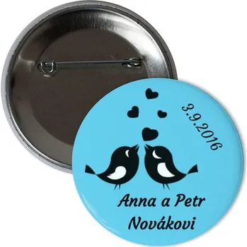 Odznáček s potiskem Svatební odznáčky