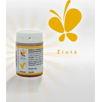Potravinářské barvivo Barva v prášku extra koncentrovaná, žlutá E110 25 g/kelímek
