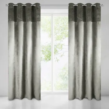 Závěs Dekorační velvet závěs s kroužky TANA 140x250 cm, béžová, (cena za 1 kus) MyBestHome