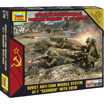 Plastikový model Zvezda Soviet Anti-Tank Missile System AT-7 "Saxhorn" 1:72