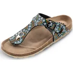 FORcare dámské zdravotní pantofle s barevným vzorem 201011 černé Velikost: 36