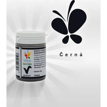 Potravinářské barvivo Barva v prášku extra koncentrovaná AF, černá 25 g/kelímek