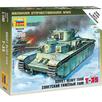 Plastikový model Zvezda Snap Kit - T-35 1:100